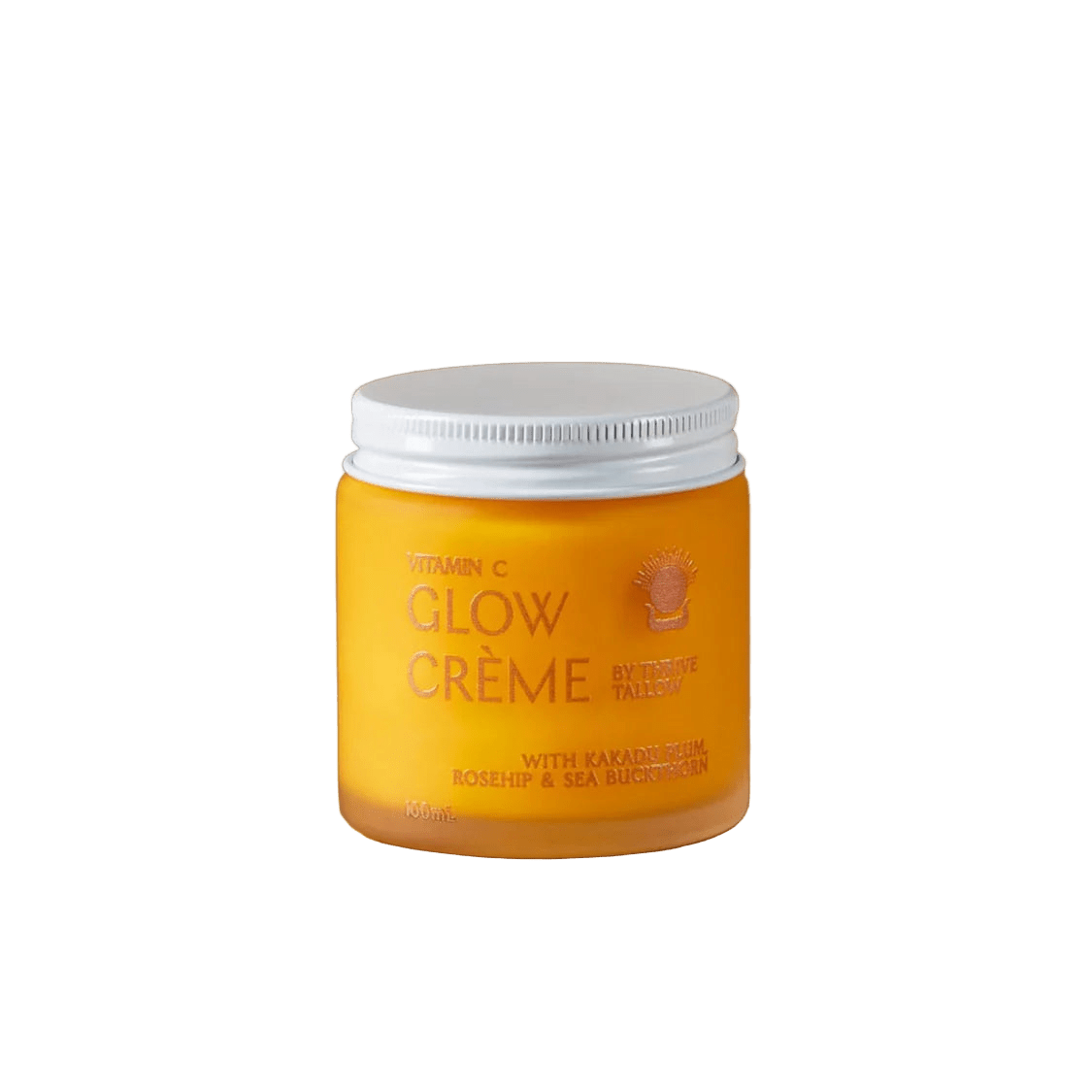 Vitamin C Glow Creme - 100ml by Thrive Tallow in orange jar, part of New Arrivals, Body & Beauty, and Skincare collections