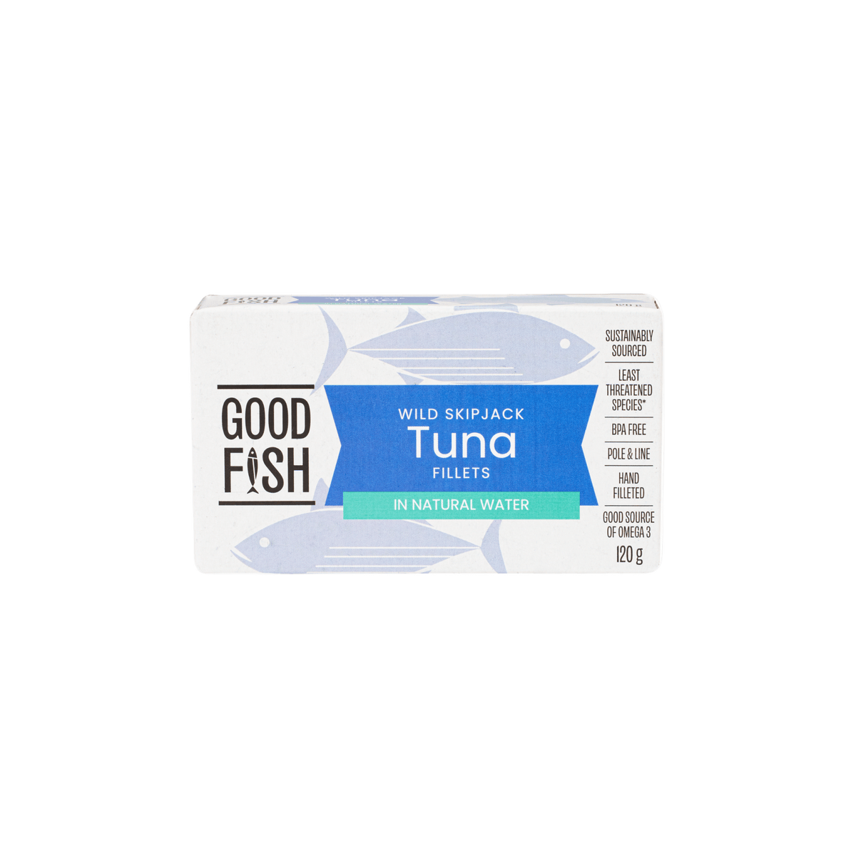Wild Caught Tuna Fillets in Natural Water - 120g Can by Good Fish, sustainably sourced in Pantry and Seafood collections