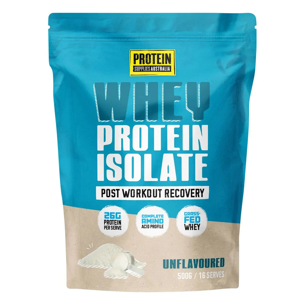WPI - Unflavoured - 500g pouch by Protein Supplies Australia for post workout recovery and muscle support