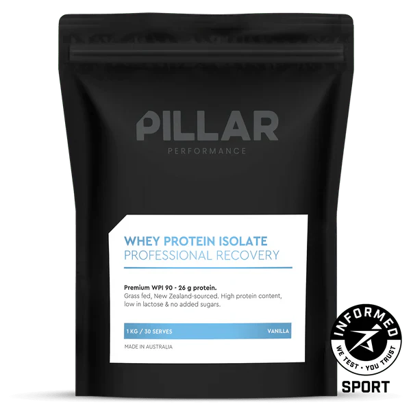 Black pouch of WPI - Vanilla - 1kg by PILLAR PERFORMANCE from New Arrivals and Protein Powder collections