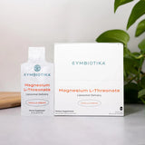 CYMBIOTIKA Magnesium L-Threonate - 30 Pouches in vanilla cream flavor with liposomal delivery dietary supplement packaging
