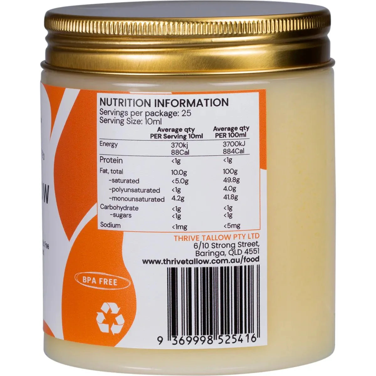 100% Grass Fed Tallow - 250ml - Sup Yo