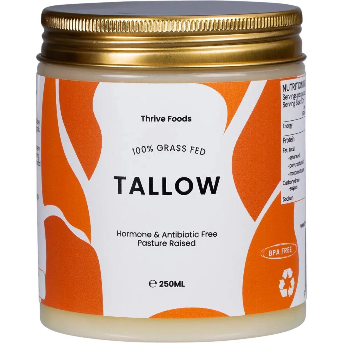 100% Grass Fed Tallow - 250ml - Yo Keto