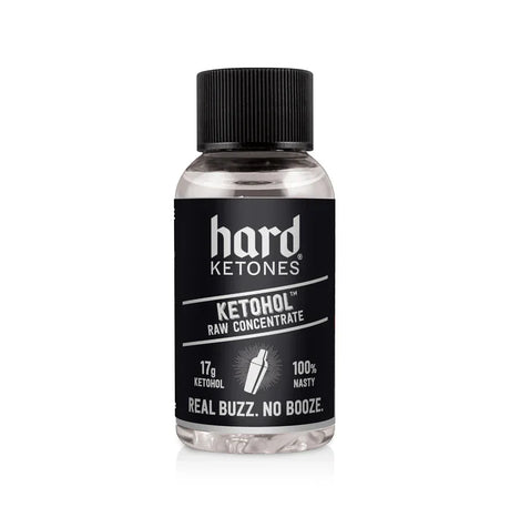 Ketohol - Raw Concentrate - 17g Ketohol - 100% Nasty by Hard Ketones in a small black and clear bottle packaging