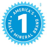 Blue badge stating America's Number 1 Trace Mineral Brand for 40,000 Volts - Electrolyte Concentrate - 237ml by Trace Minerals