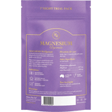 Back of Ritua 7 Night Trial Pack Magnesium Glycinate - 14 Capsules packaging showing usage, ingredients and Australian family business details.