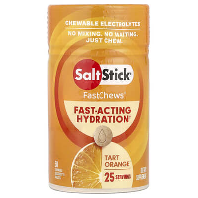 FastChews - Chewable Electrolytes - Tart Orange - 25 Serves