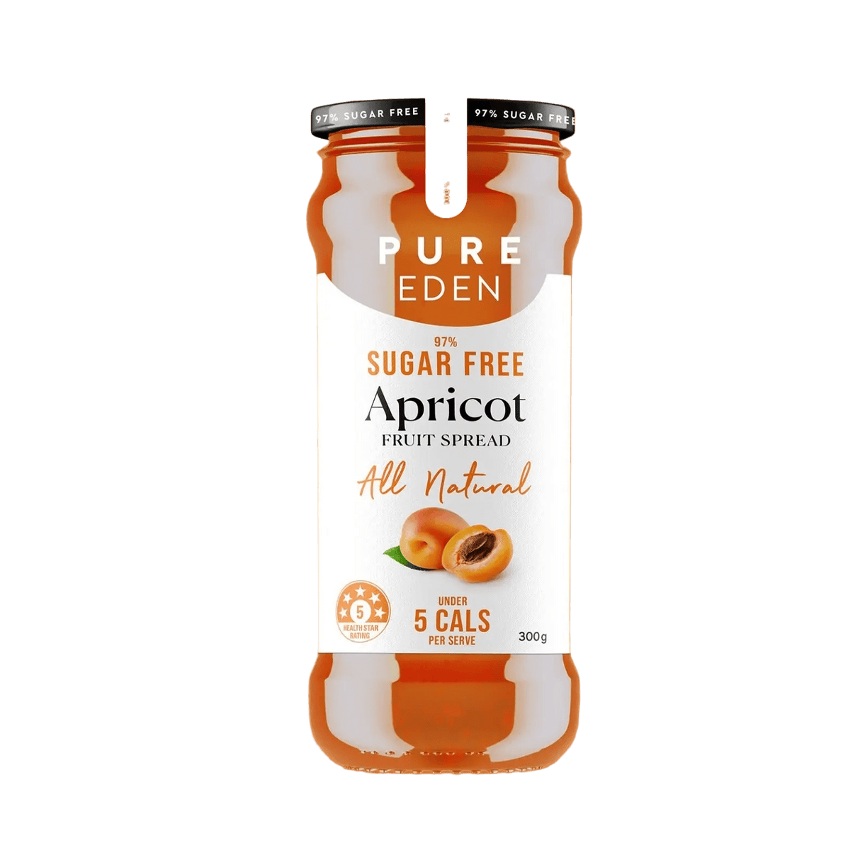 Pure Eden 97% Sugar Free Apricot Fruit Spread - 300g jar from Pantry, Spreads, Jams & Spreads collections