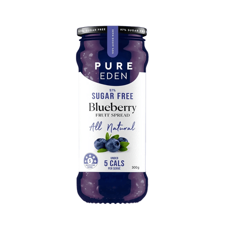 Pure Eden 97% Sugar Free Blueberry Fruit Spread - 300g jar from Pantry, Spreads, Jams & Spreads collections