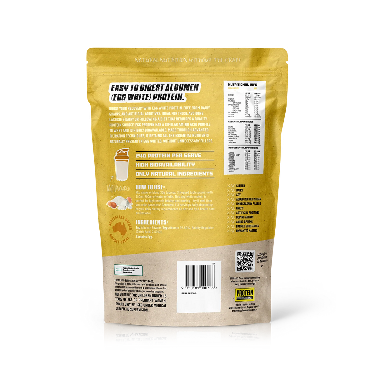 Paleo Pro Pure Egg White Protein - 400g