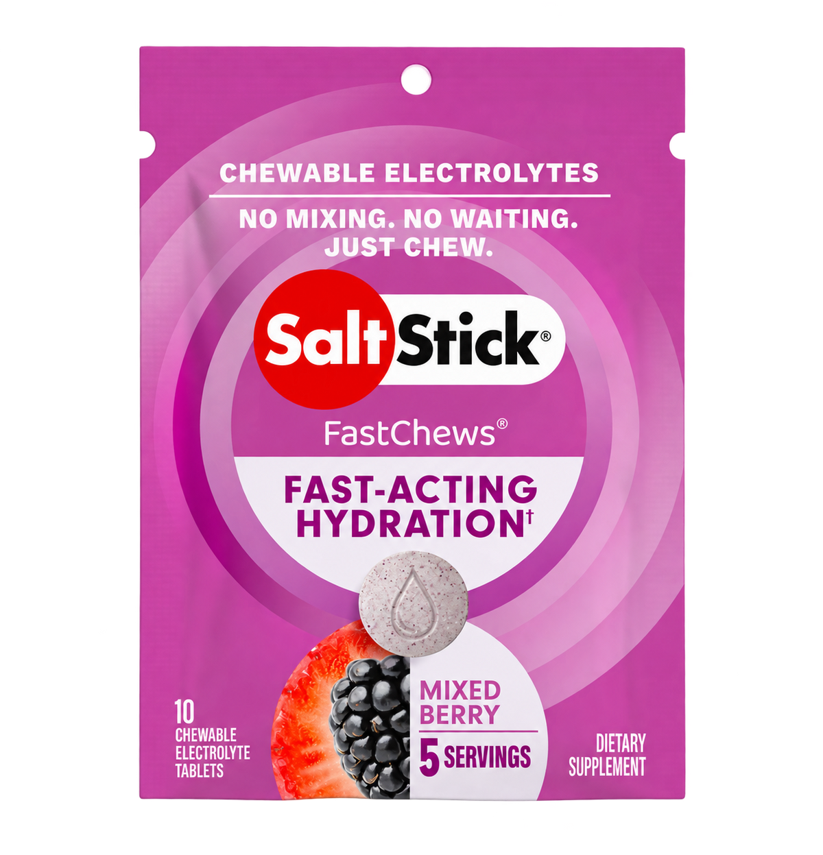 FastChews - Chewable Electrolytes - Mixed Berry - 5 Serves