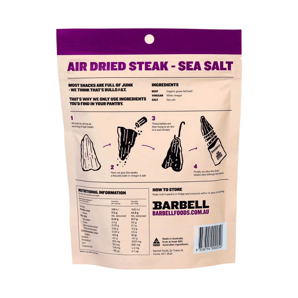 Air Dried Steak - Sea Salt - 70g