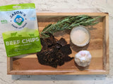 Beef Chips - Rosemary & Garlic - 40g - Best Before 17 Apr 2026 by Jason's Food For Good in Savoury Snacks and Keto Jerky collections