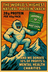Beef Chips - Rosemary & Garlic - 40g - Best Before 17 Apr 2026 with charity donation by Jason's Food For Good