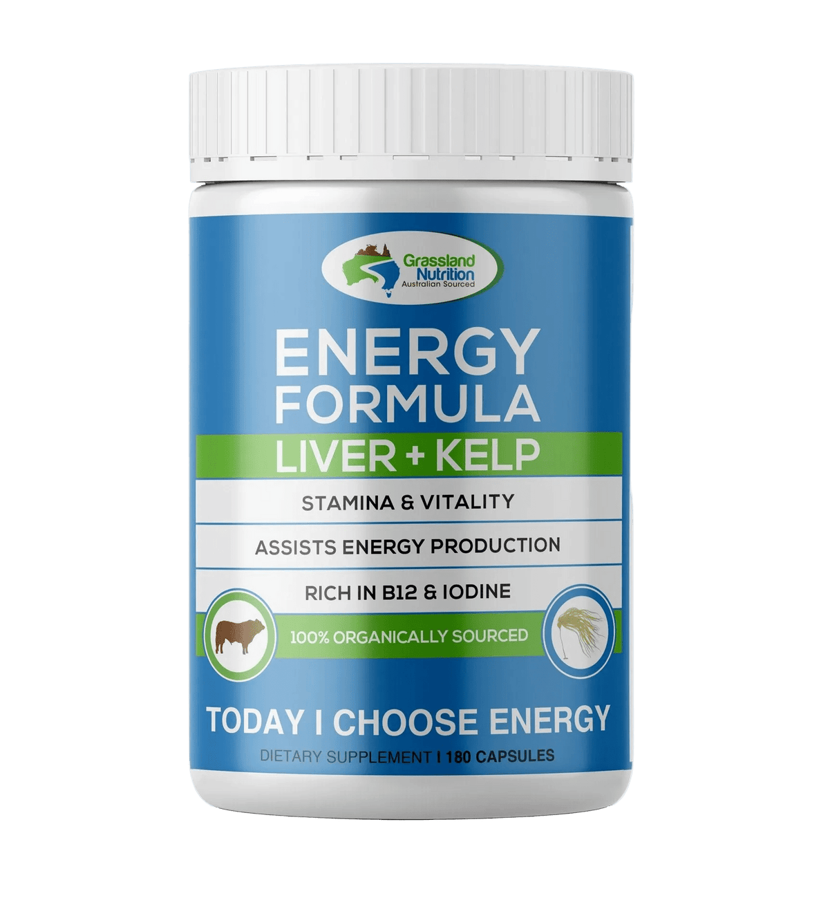 Beef Liver & Kelp Capsules - 180 Capsules