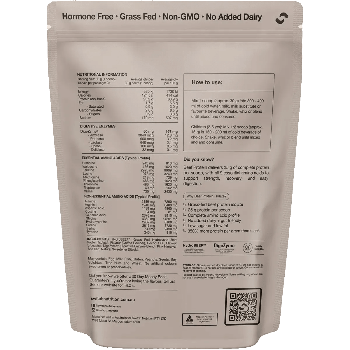 Beef Protein Isolate - Iced Latte - 750g