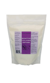 Bioactive Collagen Peptides - 200g pouch by Barefoot Skincare Co with detailed benefits and usage information on label