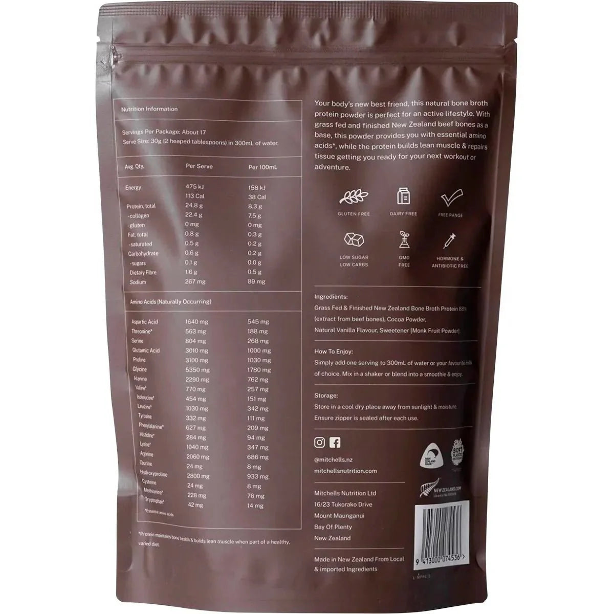Bone Broth Protein Powder Chocolate - 500g - Sup Yo