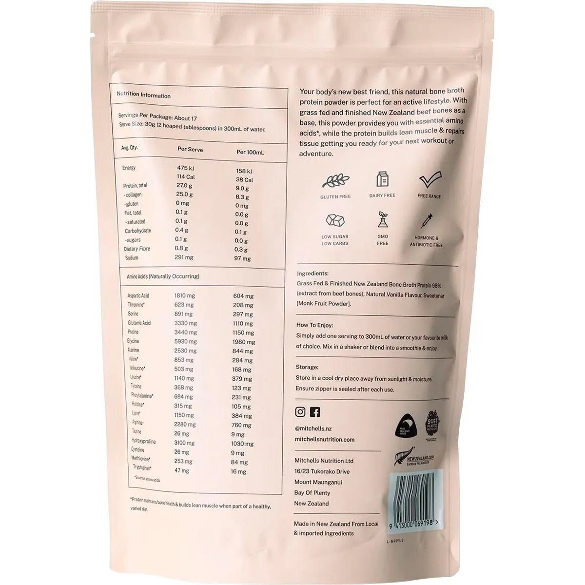 Bone Broth Protein Powder Vanilla - 500g - Sup Yo
