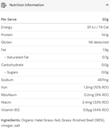 Carnivore Biltong - 90g - Sup Yo