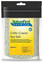 Unrefined Celtic Sea Salt - Coarse - 500g by Nature First in clear resealable pouch with yellow label and gluten-free info