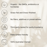 Certified Organic Grass Fed Beef Liver Capsules - 120 Capsules