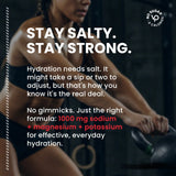 Image showing a person exercising with text promoting Cherry Electrolyte Drink Mix - 30 Sticks for effective hydration by Venture Pal.