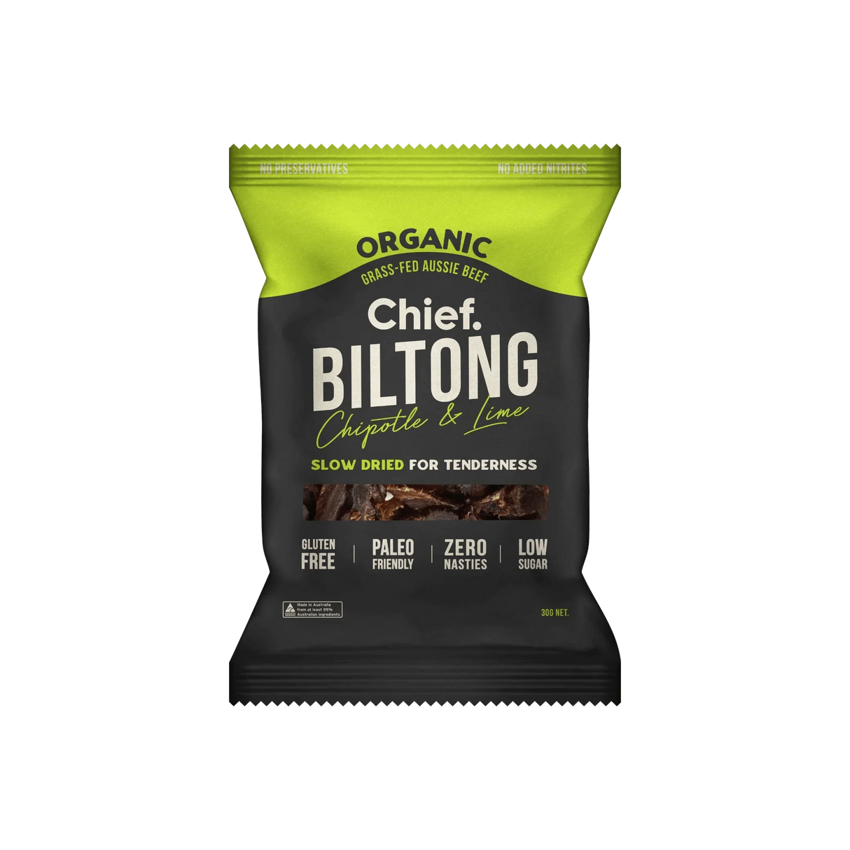 Chipotle & Lime Beef Biltong - 30g - Yo Keto