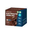 Venture Pal Chocolate Electrolyte Drink Mix - 30 Sticks box with chocolate pieces and electrolyte info on the packaging.