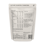 Back of the Switch Nutrition Collagen Peptides 938 g bag with nutrition information, ingredients and directions