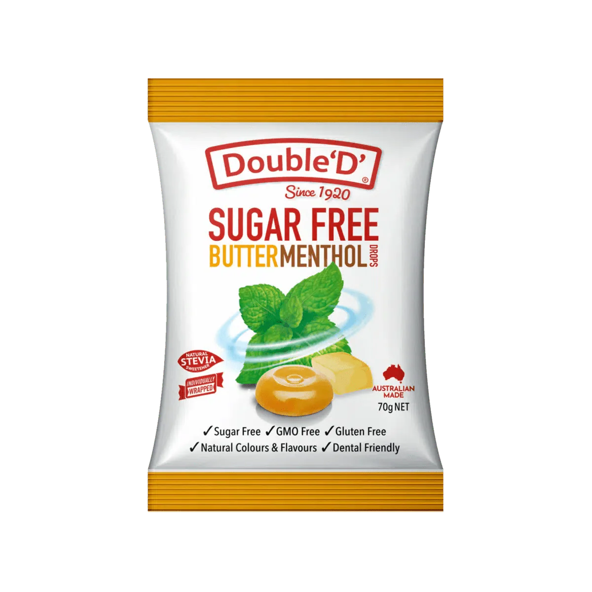 Double D Sugar Free Butter Menthol - 70g - Yo Keto