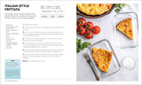 Easy Keto Meal Prep by Aaron Day featuring a baked Italian-style frittata recipe prepared in glass meal prep containers for keto and low carb diets.
