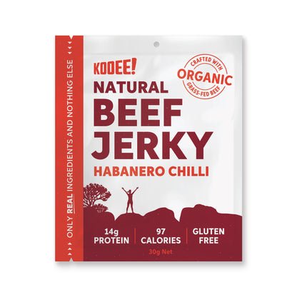 Grass Fed Beef Jerky - Habanero Chilli - 30g - Yo Keto
