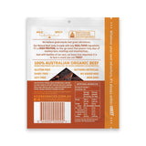Grass Fed Beef Jerky - Smoked Chipotle - 30g by KOOEE! in white and orange resealable packaging with nutrition info and product details.