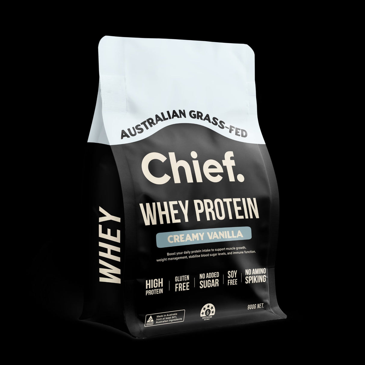 Grass - fed Whey Protein Powder - Creamy Vanilla - 900g - Sup Yo