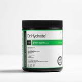 Dr. Hydrate green apple flavored supplement container on a white background