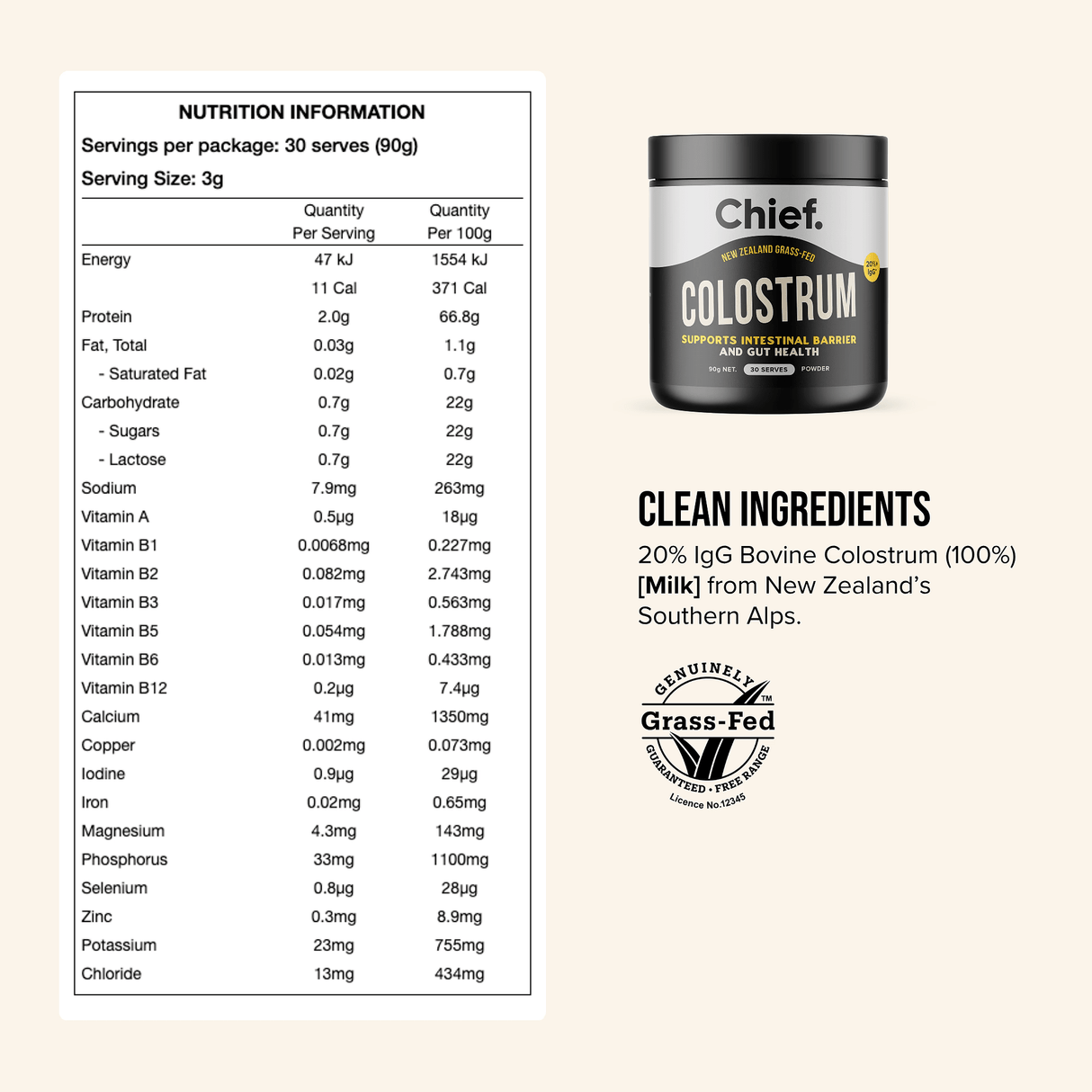Gut Health Colostrum Powder - 90g