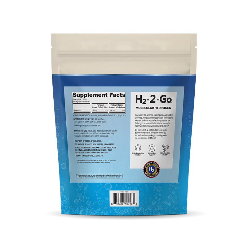 H2 - 2 - Go Molecular Hydrogen - 80 mg - 60 Tablets - Sup Yo