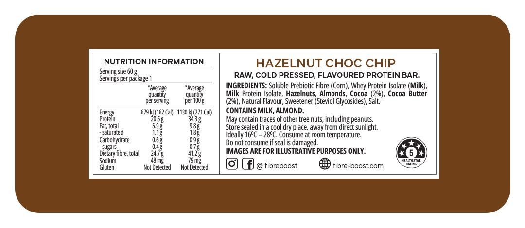 Hazelnut Choc Chip Protein Bar - Sup Yo