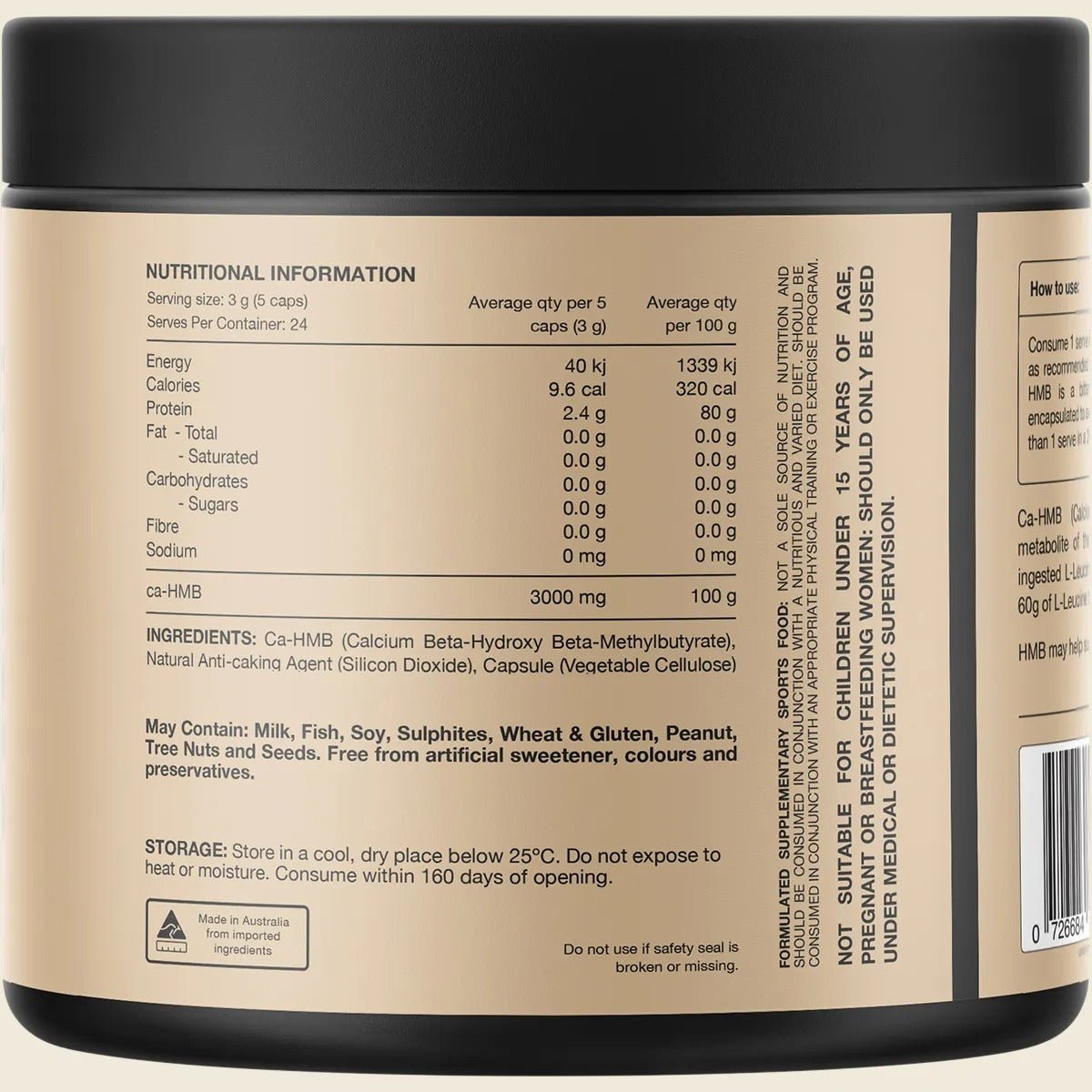 HMB Ca-Beta-Hydroxy Beta-Methylbutryate - 30 Serves