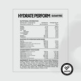 Nutrition label for Hydrate Perform - Kiwi Watermelon - 20 Sticks by Switch Nutrition showing ingredients and hydration blend details.