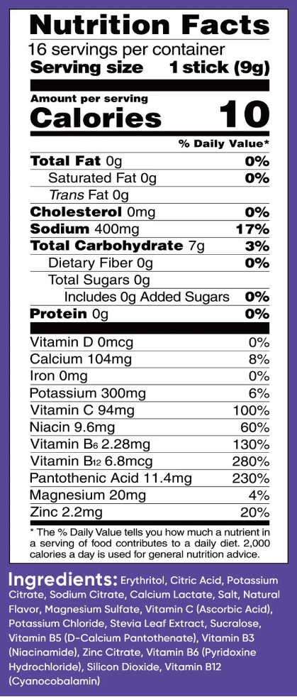 Hydration Boost - Grape - 16 Sticks
