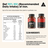 Iron + C - Organic Spleen & Liver - 120 Capsules