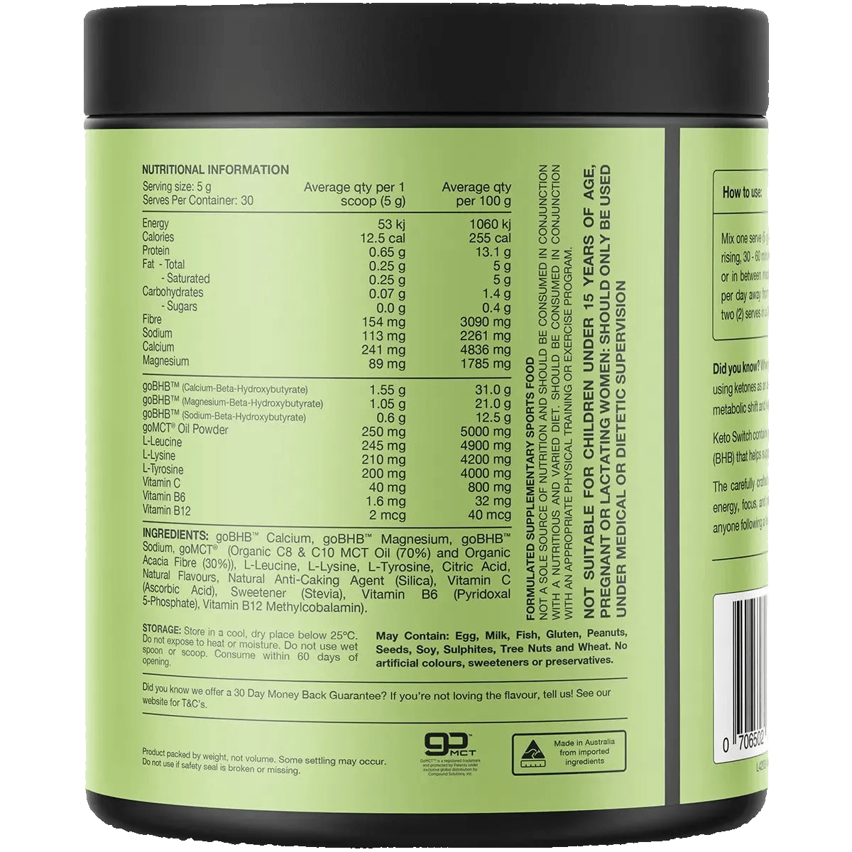 Keto - BHB Ketogenic Performance Fuel - Raspberry - 150g