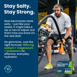 Athlete using battle ropes with Lemon Lime Electrolyte Drink Mix - 30 Sticks by Venture Pal for hydration