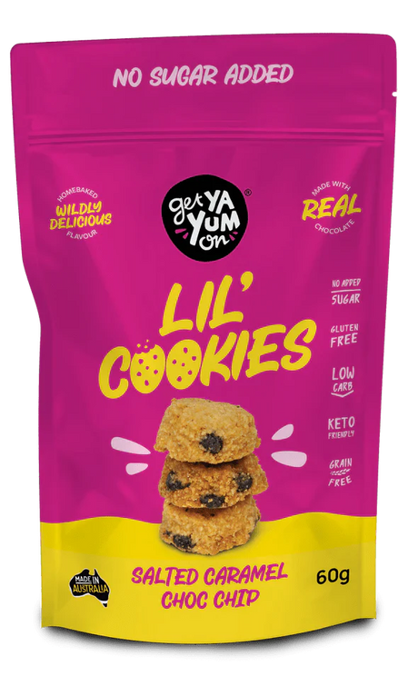 Lil' Cookies - Salted Caramel Choc Chip - 60g - Yo Keto
