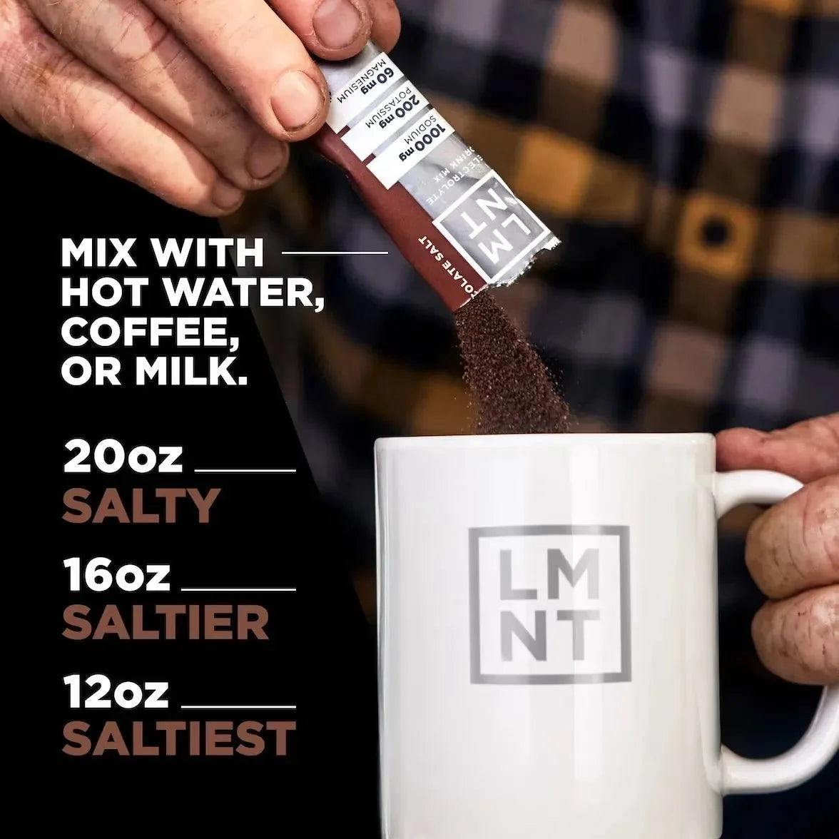 LMNT Chocolate Salt Electrolyte Mix - 30 Sticks