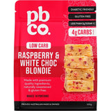 Low Carb Raspberry & White Choc Blondie - 300g by PBCo., gluten free, diabetic friendly, low sugar baking mix in red pouch