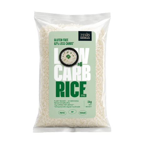 Zero Noodles konjac rice 1 kg bag, front of pack