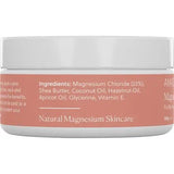 Magnesium Fix My Face Moisturiser - 100g by Amazing Oils showing natural ingredients and skincare benefits in soft pink container.